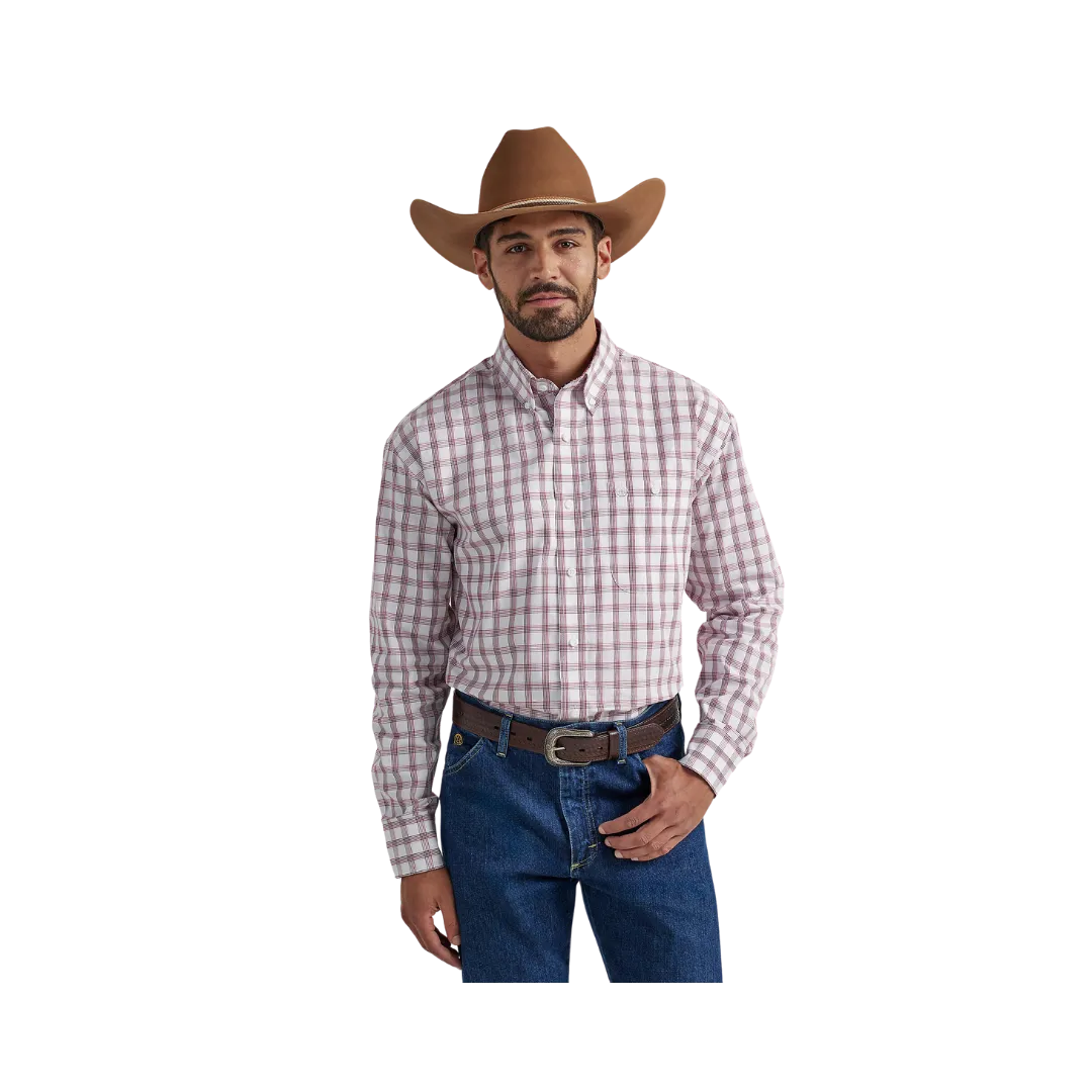 Wrangler Men's George Strait Long Sleeve Button Down Shirt